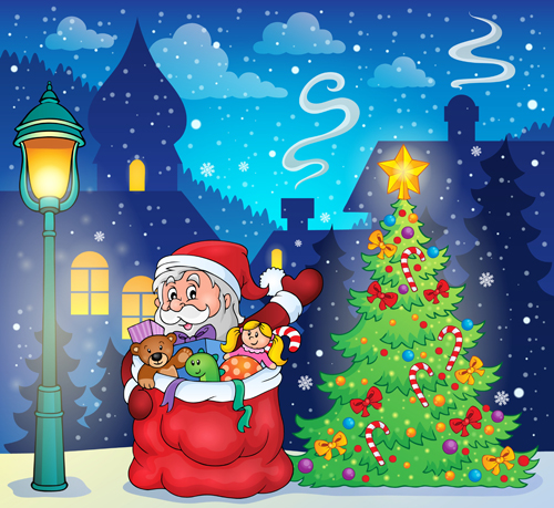 Santa claus cartoon cute vector 05  