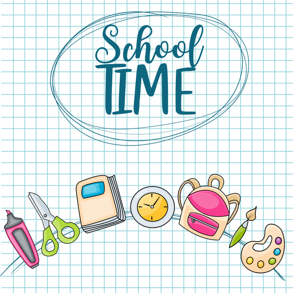School time background vector 01  