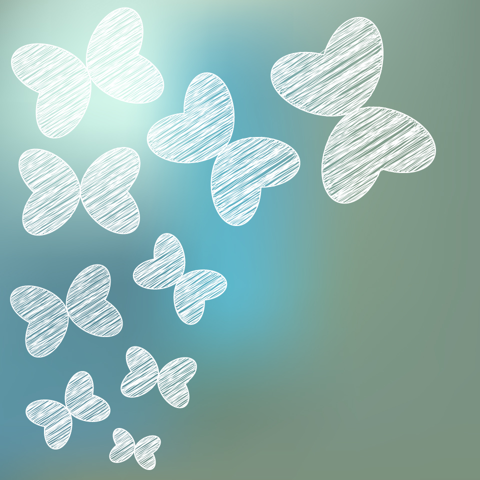 Scribble with blurs background vector  
