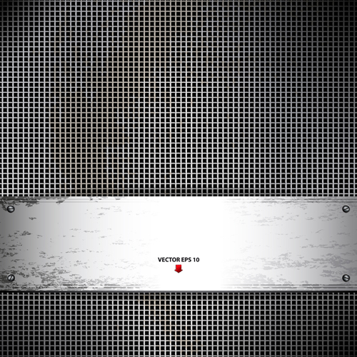 Set vector of Metal Technology Backgrounds 01  