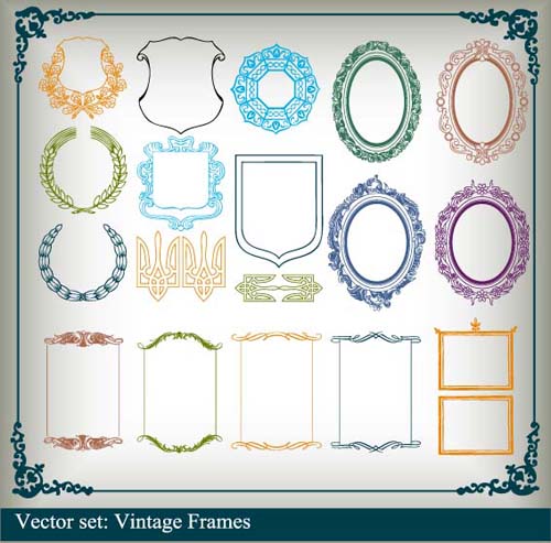 Various Vector frame set 02  