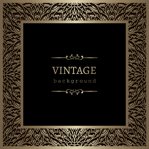 Vintage cecorative background material vector 04  