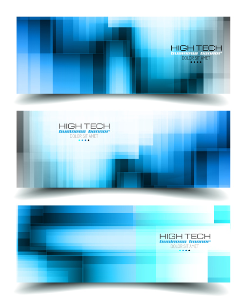 World with high tech banners vector 02  