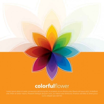 Free colorful flowers vector  