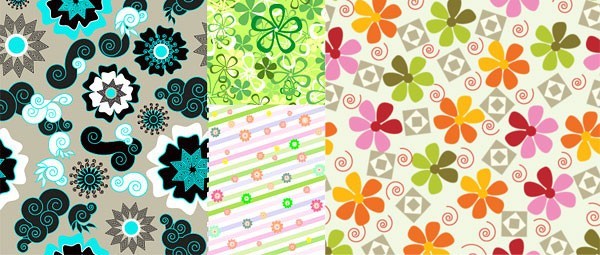 Fresh flower pattern seamless vector  