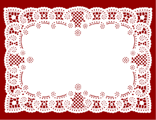 Vintage Lace ribbons vector 04  