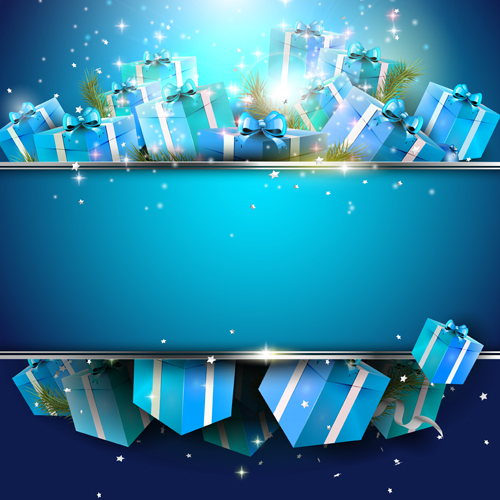 luxury blue christmas gift boxs background  