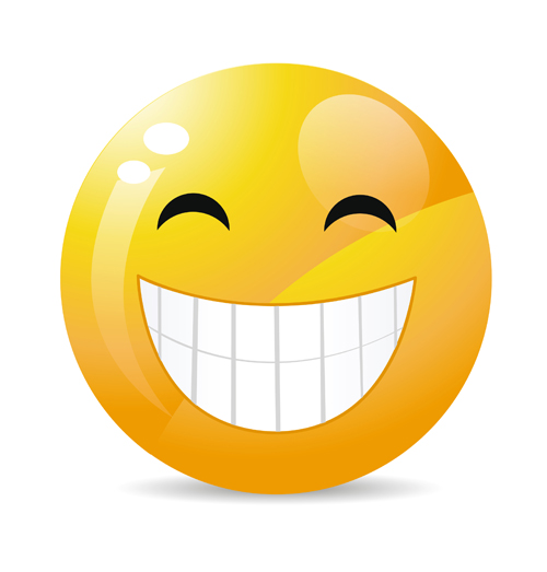 Funny Smile Emoticons vector icon 03  