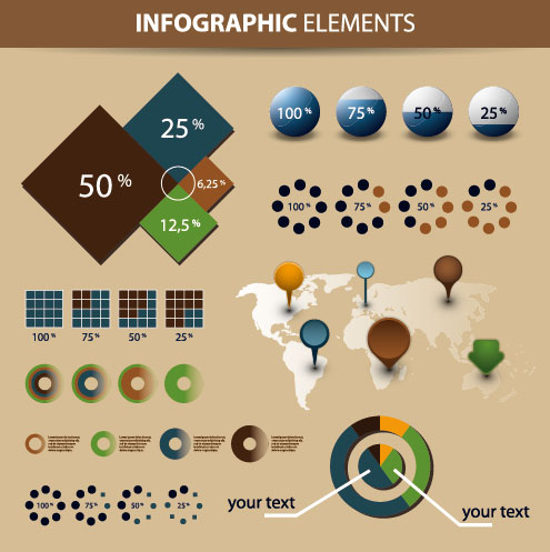Year infographics elements vector 02  
