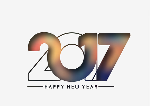 2017 new year creative background set vector 04  