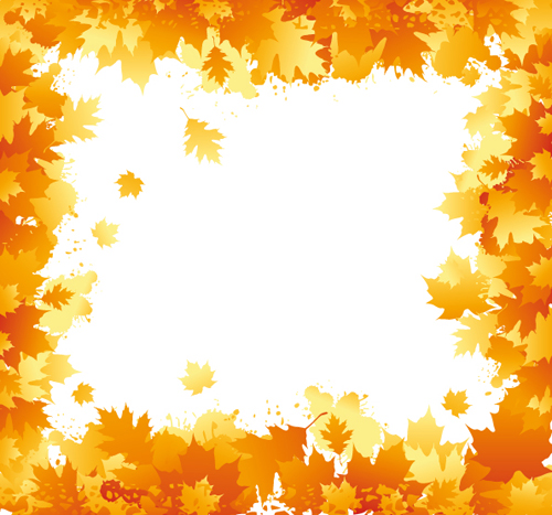 Autumn elements of Frames vector 01  