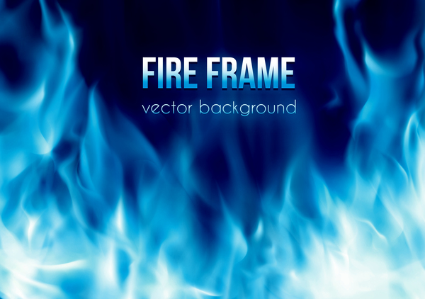 Blue fire effect background vectors 03  