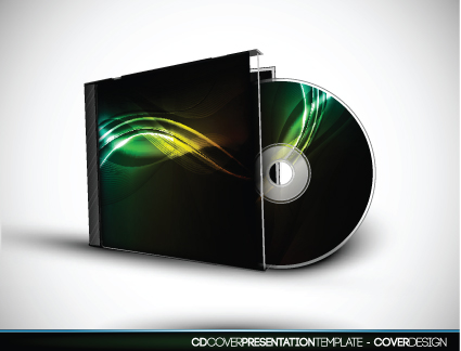 Set of Box DVD disc and DVD cover vector 06  