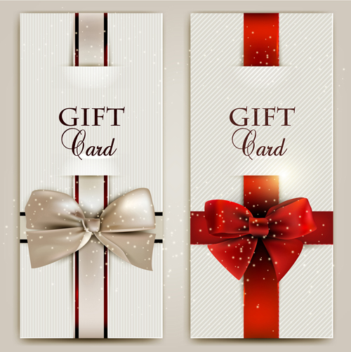 Christmas and new year gift cards ornate vector 03  