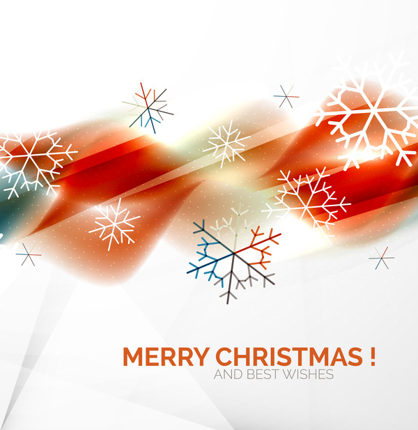 Christmas wishes card with snowflake vector 09  