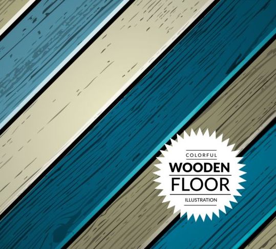 Colorful wooden floor background vector illustration 06  