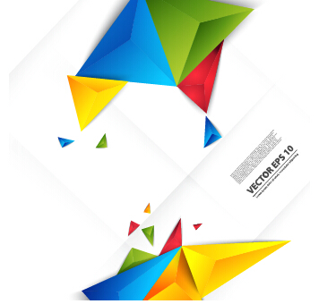 Creative colored origami background vectors 02  