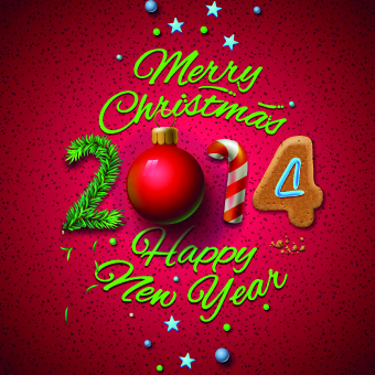 Cute 2014 Merry Christmas design background  