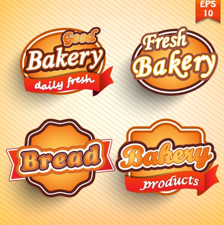 Natural Food label design vector 05  