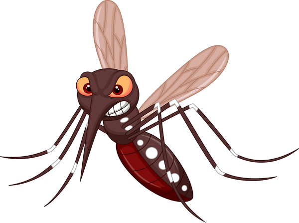 Funny mosquito cartoon vector material 06  