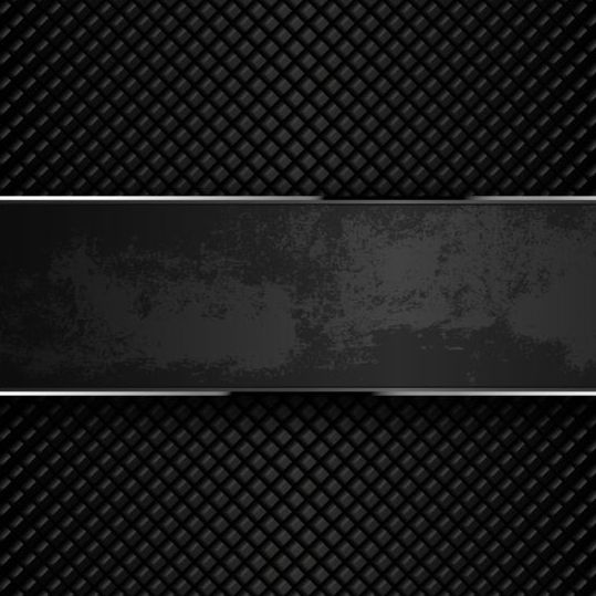 Grunge dark chrome steel vector background  