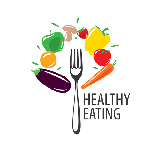 Healthy eating logo design vector set 12  