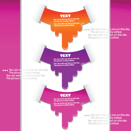 Information with Hand template elements vector 02  