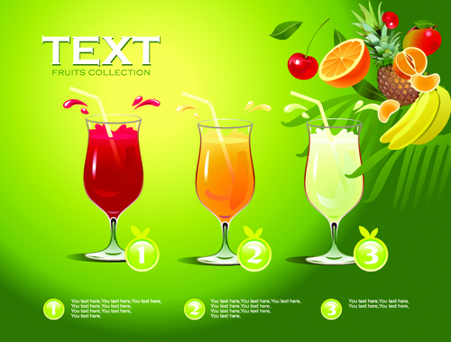 Juice advertisement publicize poster creative vector 08  