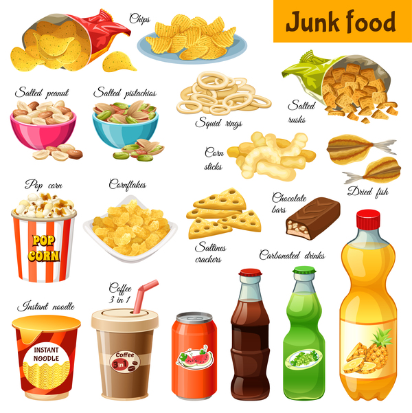 Junk-Food-Vektor-Illustration  