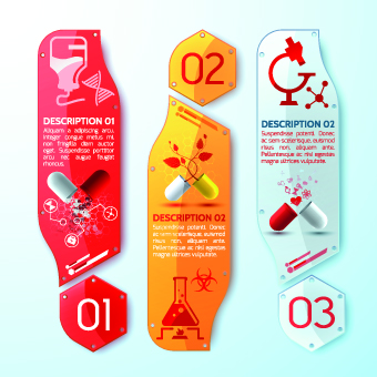 Creative medical banner with number vector 04  