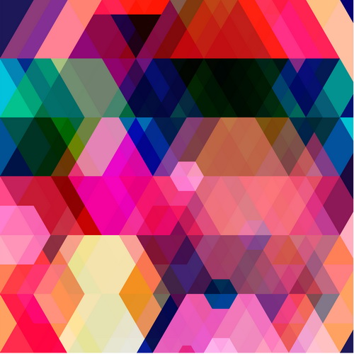 Multicolor geometrische Formen Hintergründe Vektoren 04  