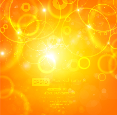 Sparkling Orange backgrounds vector graphics 05  