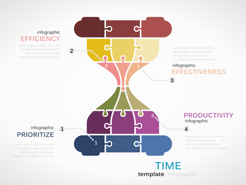 Puzzle infographics template vector 13  