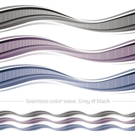 Seamless color wave abstract vector 04  