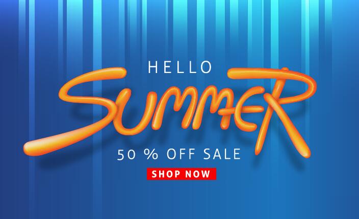 Summer sale poster vector template 05  