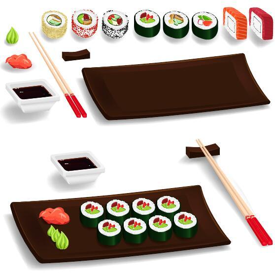 Sushi Mahlzeit Vektor Material  