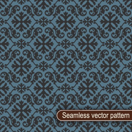 Vintage floral seamless vector pattern 02  