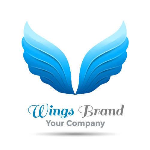 Wings brand logo vector  