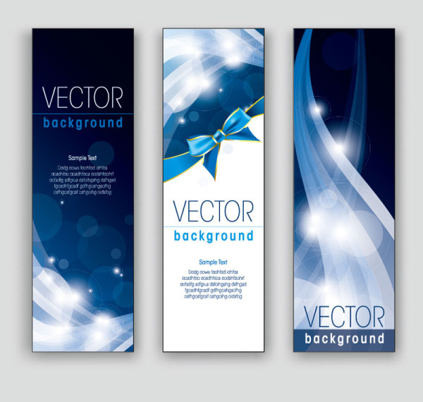 Exquisite Vertical banner design vector 05  