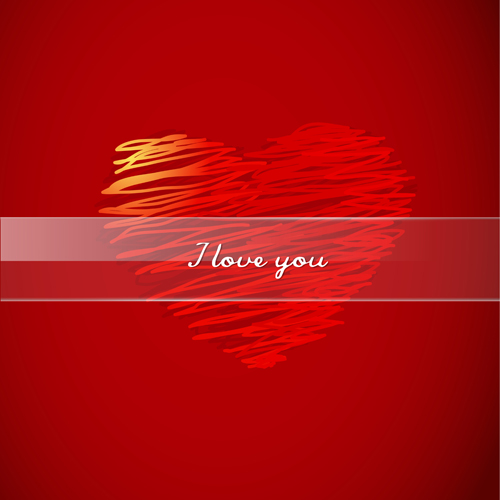 Background and Romantic hearts vector graphics 04  