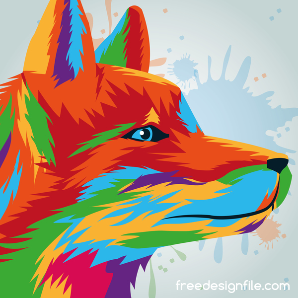 猟犬の手描き水彩の背景  