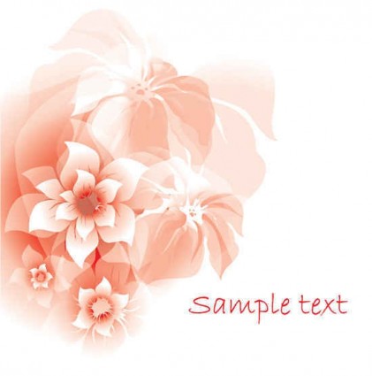 Pink flower abstract background vector graphics 02  