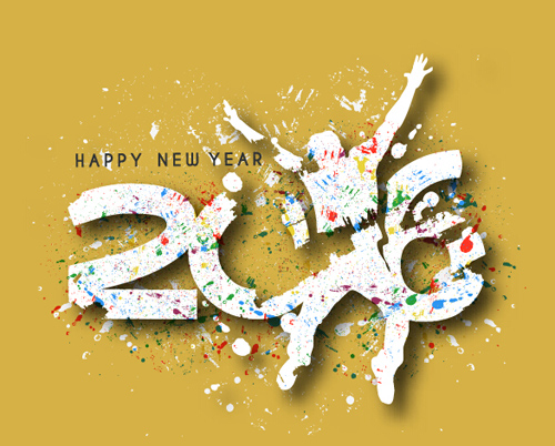 2016 new year creative background design vector 37  