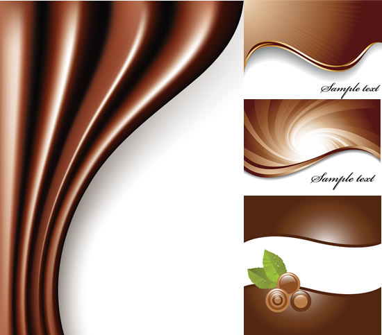 Chocolate coffee color background vector graphic  