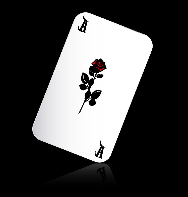 A playing cards with black background vector 04  
