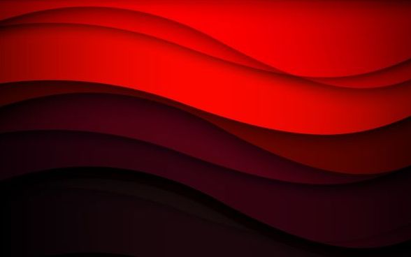 赤い波が抽象とデータ ストリームの概念ベクトルの背景  