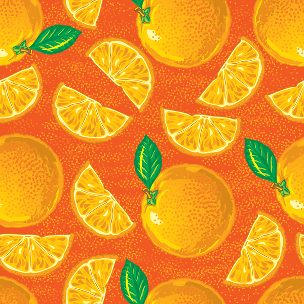 Nahtloser Vektor Apelsin-Musters  