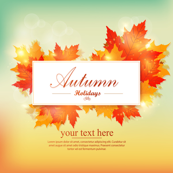 Autumn leaves design backgrounds vector 03  