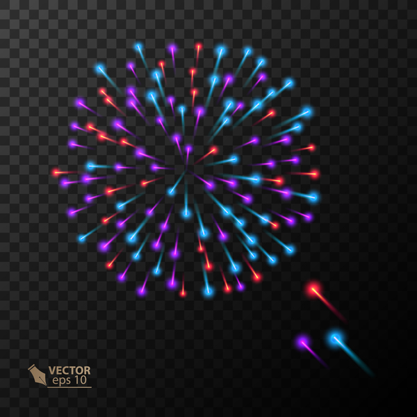 Beautiful festival fireworks effect vectors material 19  