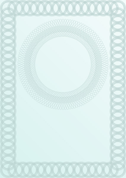 Vector set of Blank certificate and guilloche frame with pattern 02  